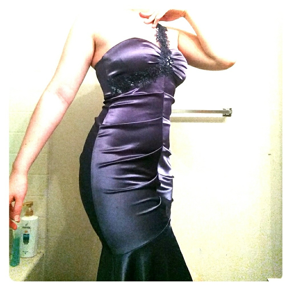 Grey Bodycon Mermaid Formal Dance Prom Dress